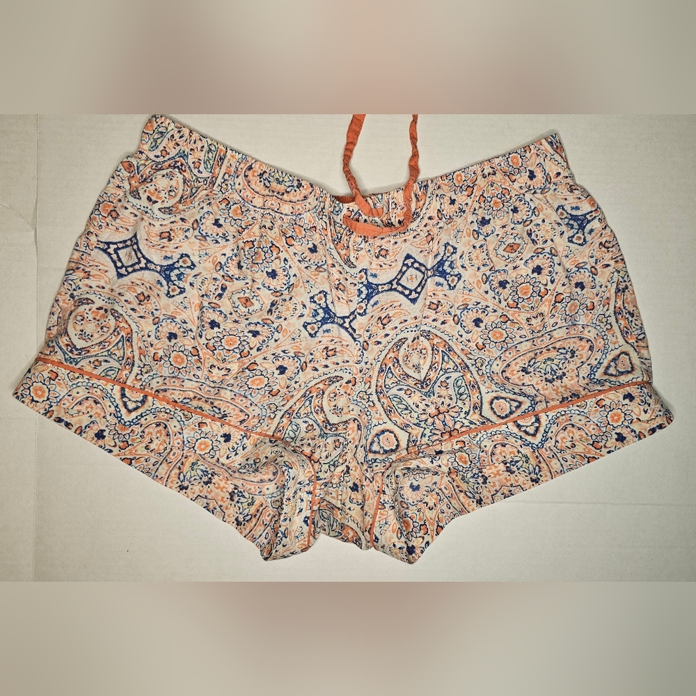 [Victoria's Secret] Paisley Modal/Cotton Blend Drawstring Shorts - [M]